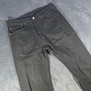 Levi's 505 Regular Fit Jeans Mens W34 L32 Black Denim Pants 34x32‎ Casual